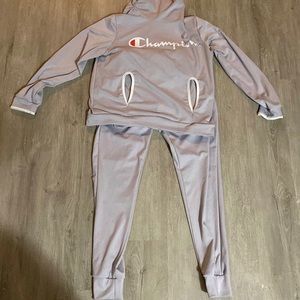 A 2 piece , Champion outfit